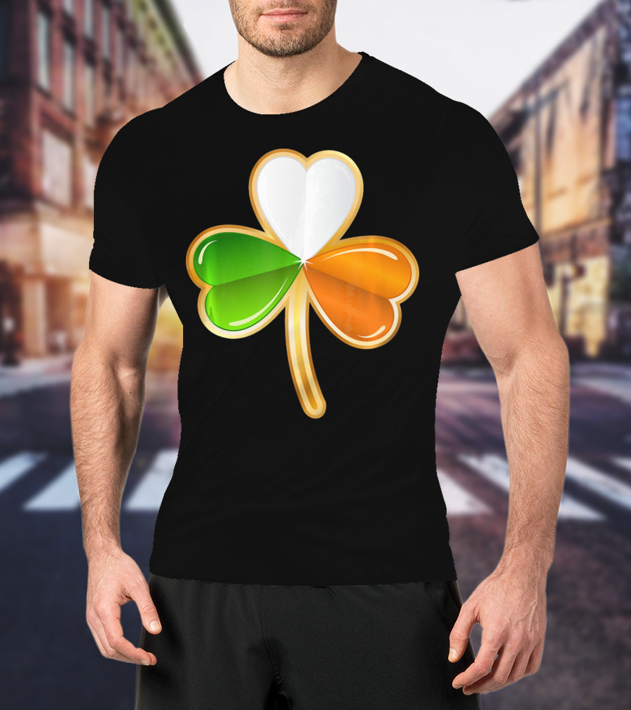 Shamrock Irish Flag Colors Green Tie St Pat T-Shirt