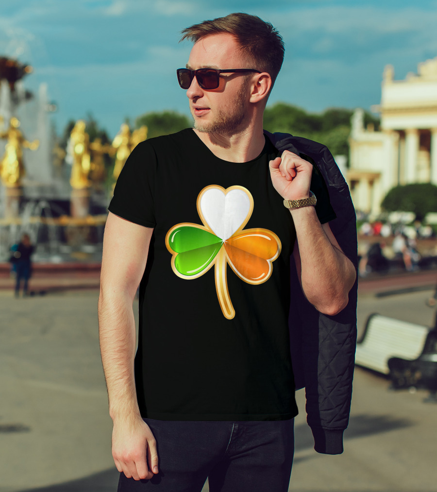 Shamrock Irish Flag Colors Green Tie St Pat T-Shirt
