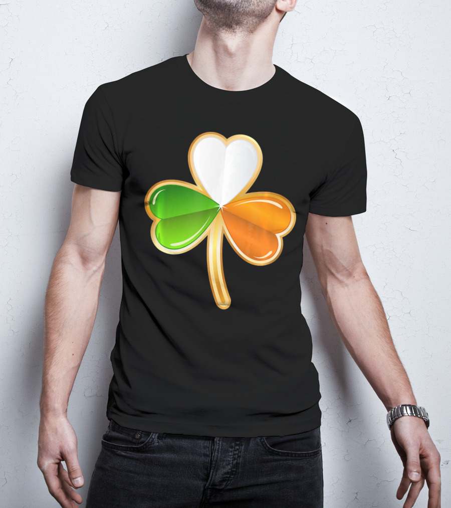 Shamrock Irish Flag Colors Green Tie St Pat T-Shirt