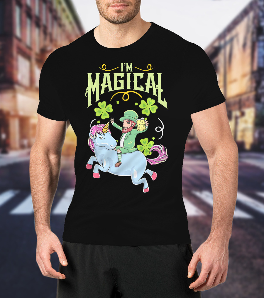 I'm Magical Leprechaun Riding Unicorn T-Shirt