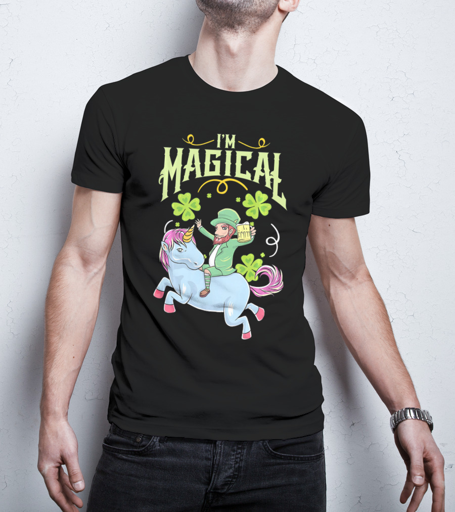 I'm Magical Leprechaun Riding Unicorn T-Shirt