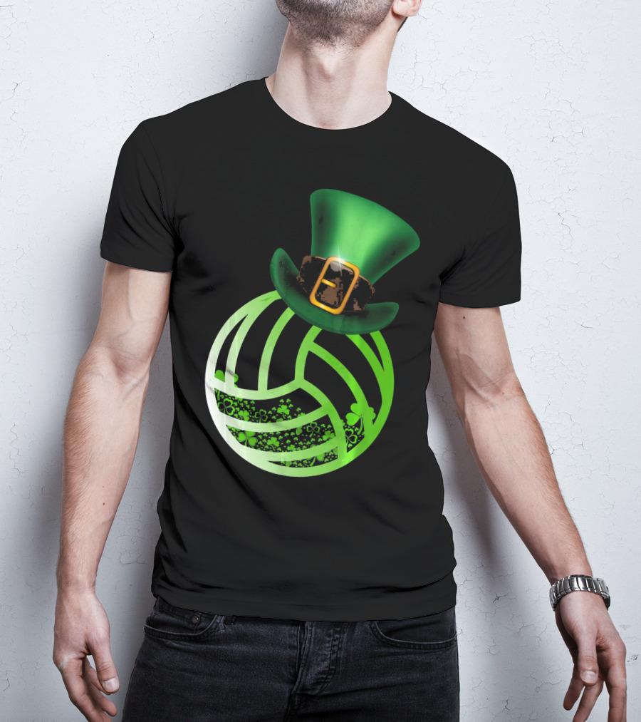 Shamrock Volleyball Leprechaun St Patrick's Green Hat T-Shirt