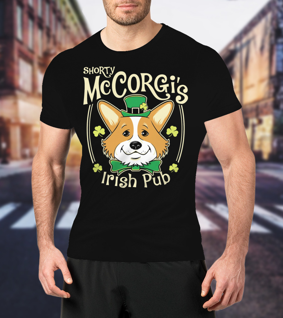 Shorty McCorgi's Irish Pub Corgi Shenanigans T-Shirt
