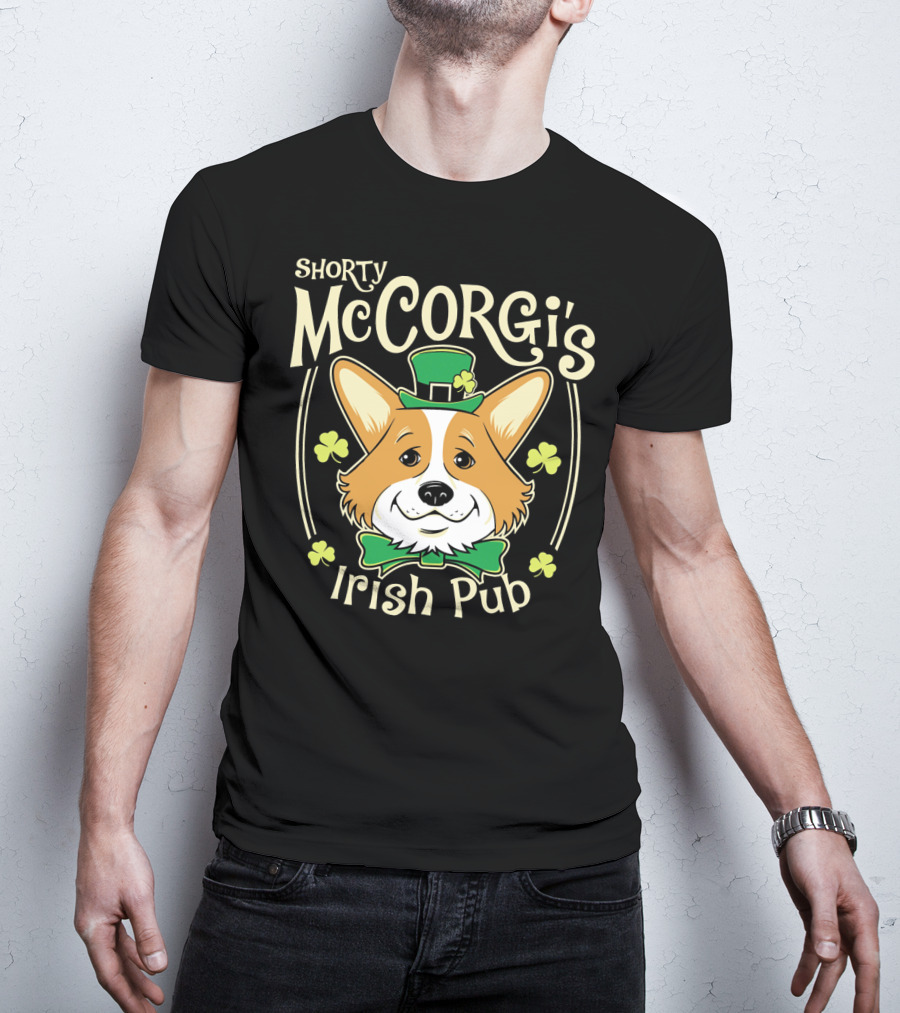 Shorty McCorgi's Irish Pub Corgi Shenanigans T-Shirt