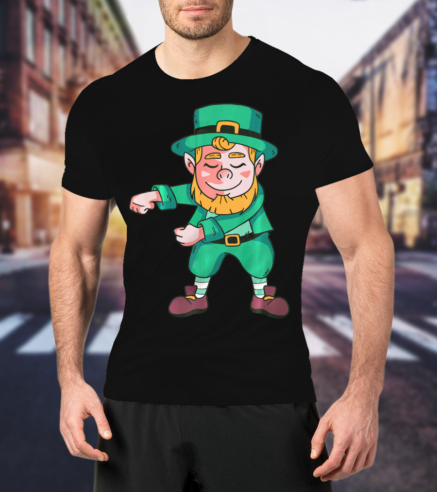 Flossing Leprechaun St. Patrick's Day Celebration Dance T-Shirt