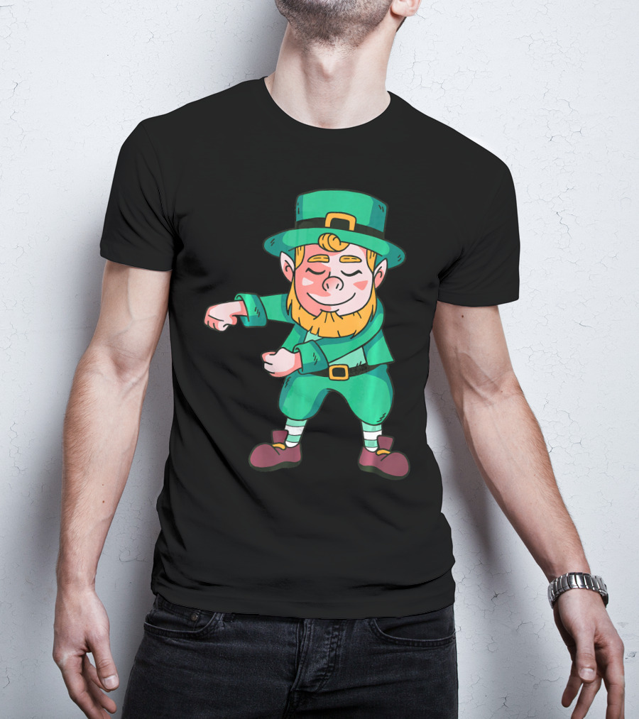 Flossing Leprechaun St. Patrick's Day Celebration Dance T-Shirt