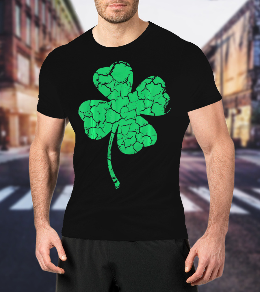Distressed Four Leaf Clover Lucky T-Shirt