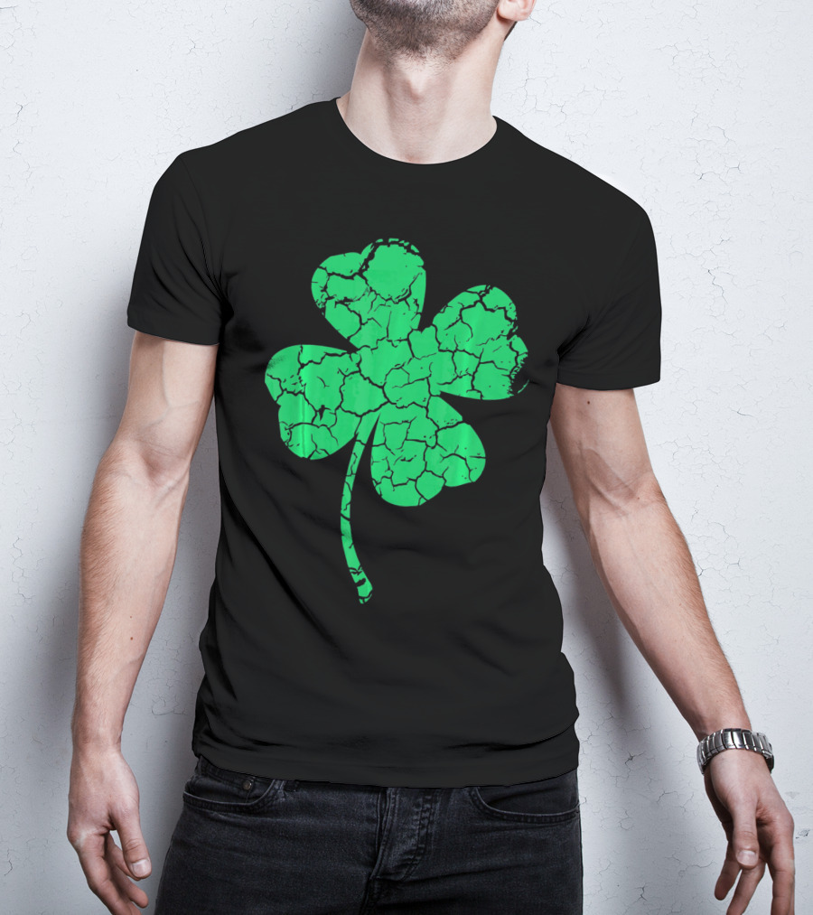 Distressed Four Leaf Clover Lucky T-Shirt