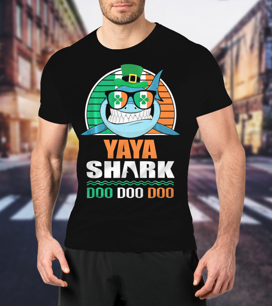 Yaya Shark St. Patrick Day Doo Doo Doo T-Shirt