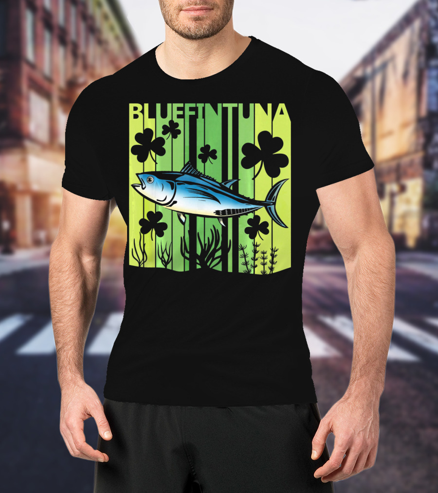 Bluefin Tuna Clover Luck T-Shirt