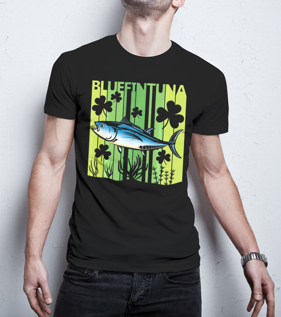 Bluefin Tuna Clover Luck T-Shirt