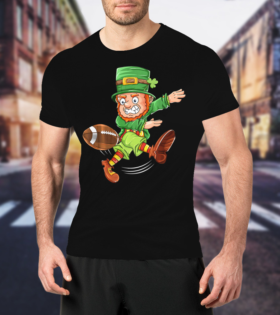 Leprechaun Rugby Kick St Patricks Day Coach Fun T-Shirt