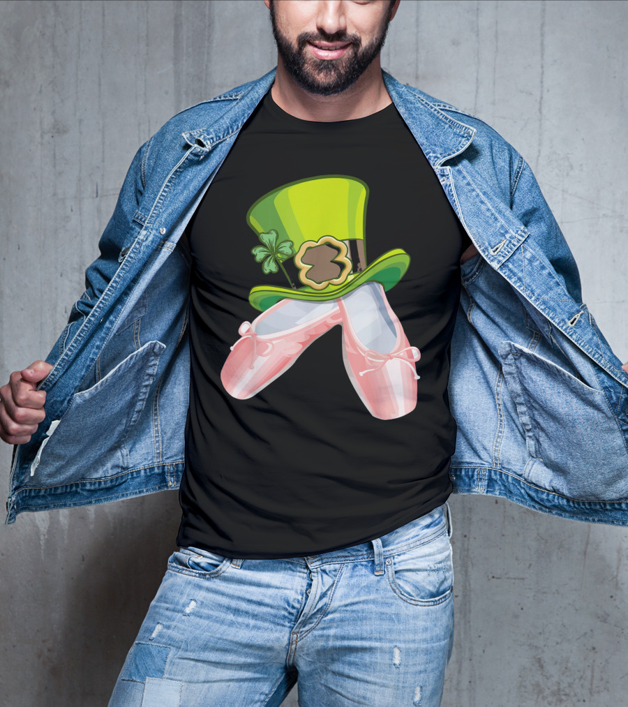Leprechaun Ballet Shoes And Green Hat T-Shirt
