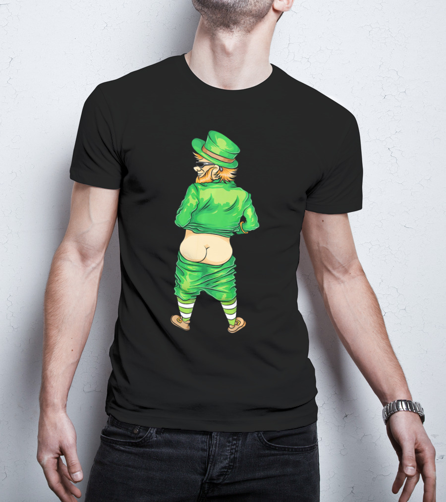 Mooning Leprechaun St. Patricks Day Funny Irish Humor T-Shirt