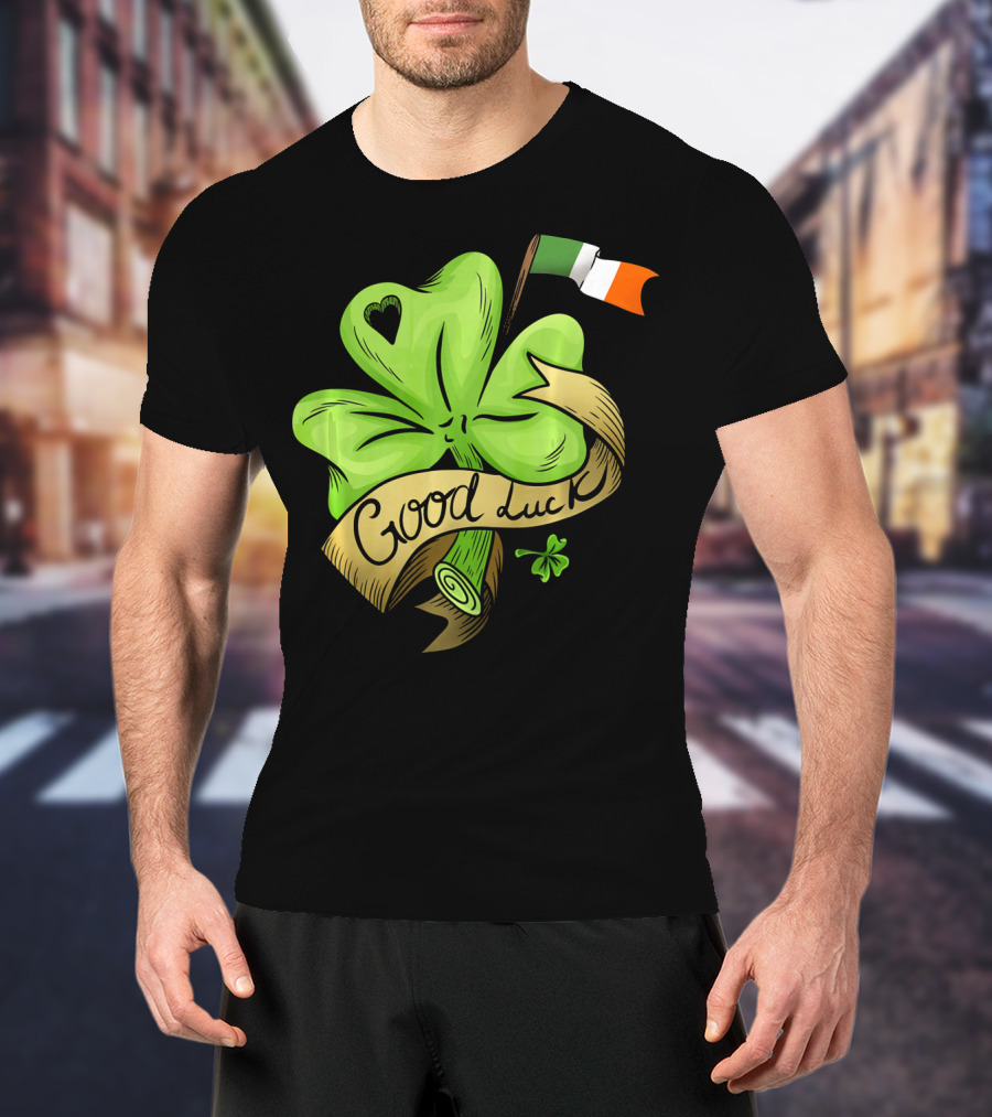 Good Luck Irish Flag Shamrock St. Patrick's T-Shirt