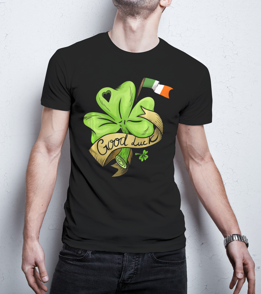 Good Luck Irish Flag Shamrock St. Patrick's T-Shirt
