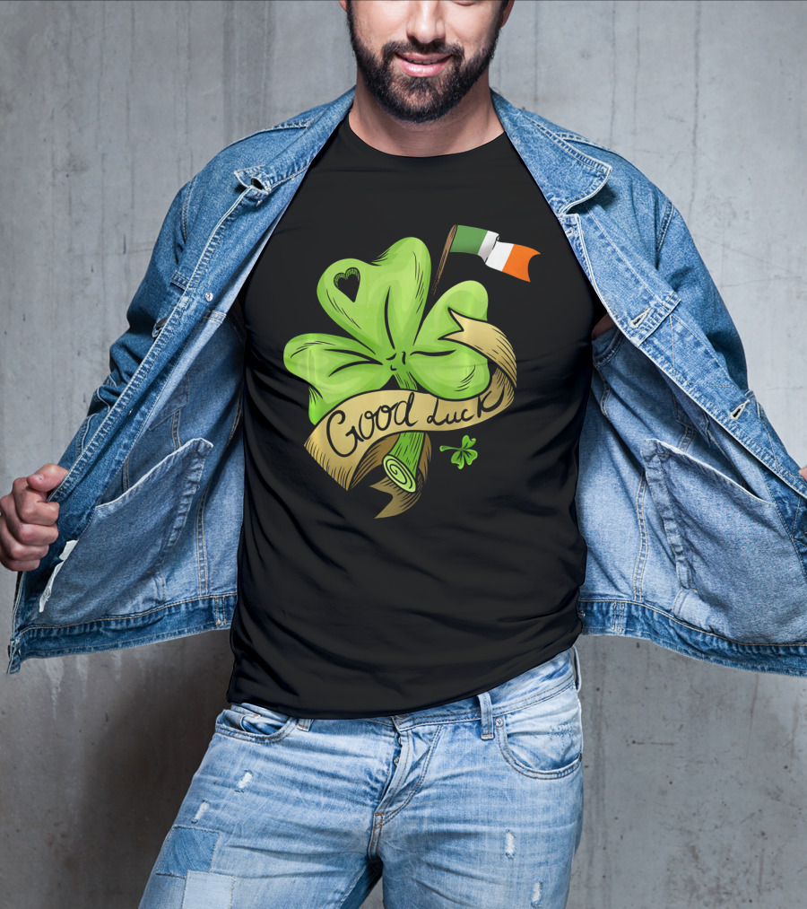 Good Luck Irish Flag Shamrock St. Patrick's T-Shirt