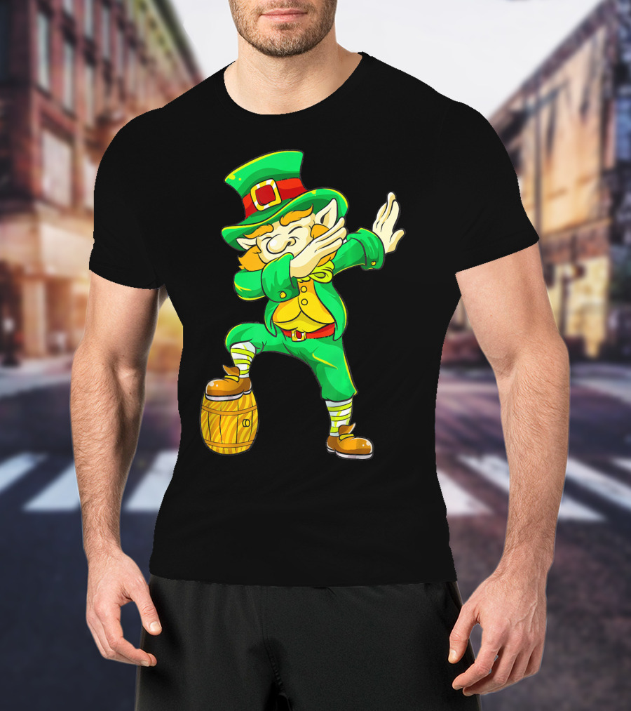 Dabbing Leprechaun Irish St Patrick's Day Beer Keg T-Shirt