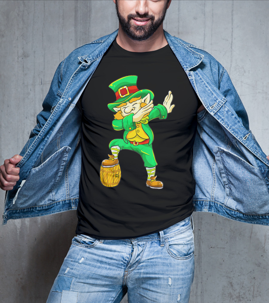 Dabbing Leprechaun Irish St Patrick's Day Beer Keg T-Shirt