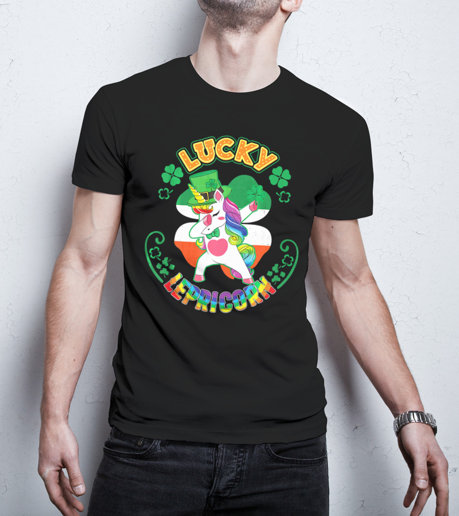 Lucky Lepricorn Unicorn Dab Leprechaun St. Patrick's Day T-Shirt