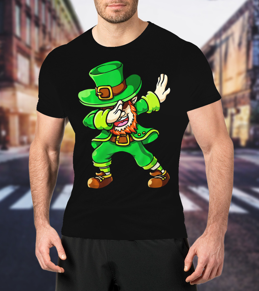 St Patricks Day Dabbing Leprechaun Irish Celebration T-Shirt