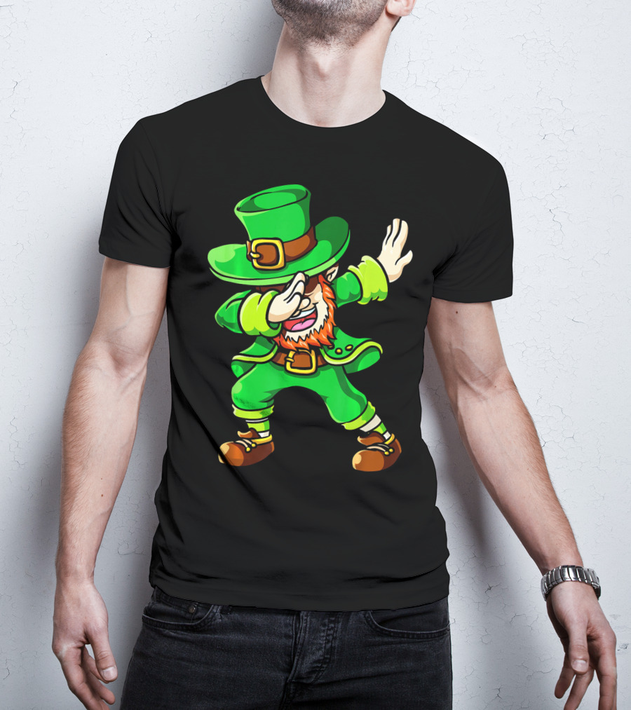 St Patricks Day Dabbing Leprechaun Irish Celebration T-Shirt
