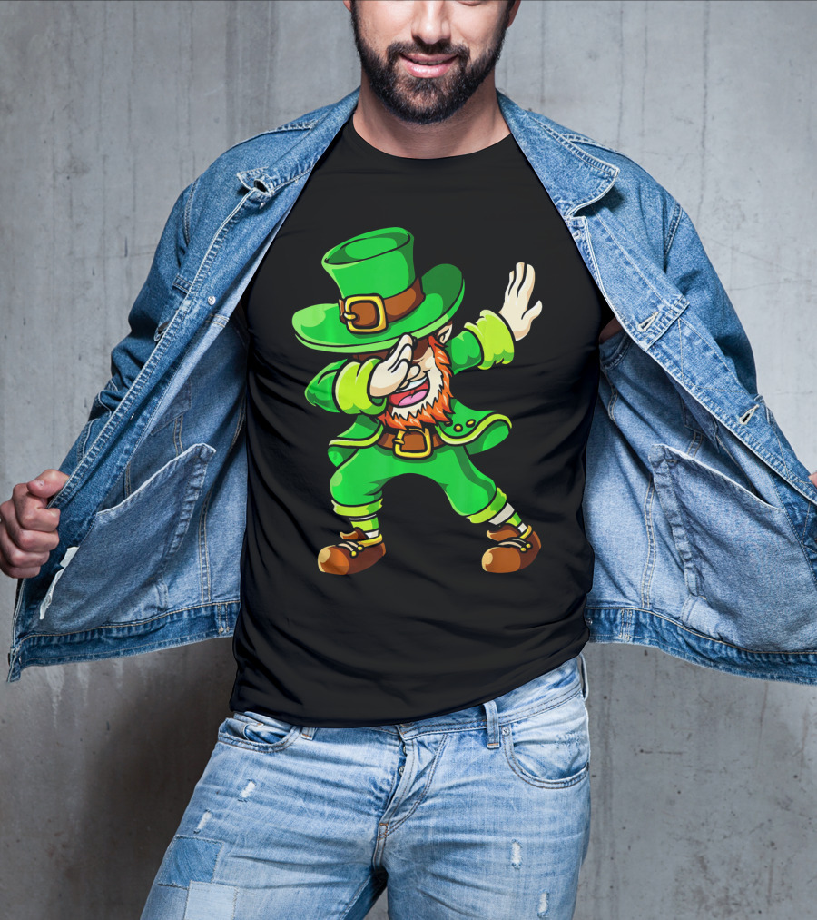 St Patricks Day Dabbing Leprechaun Irish Celebration T-Shirt