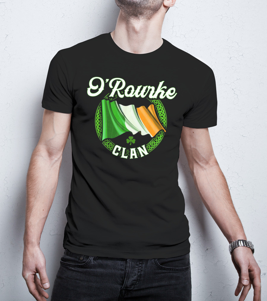ORourke Clan Irish Flag Ireland Surname T-Shirt