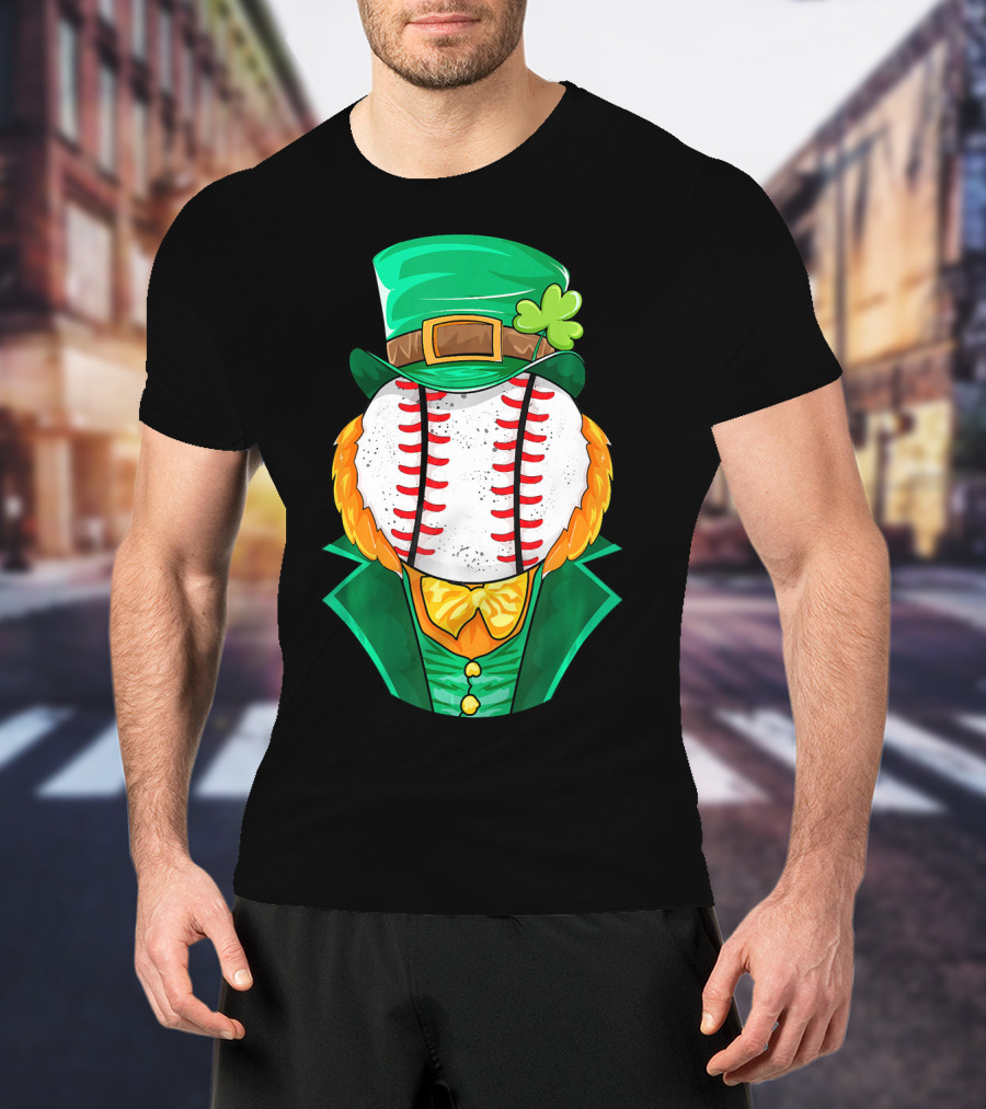 Irish Leprechaun Baseball St Patricks Day T-Shirt