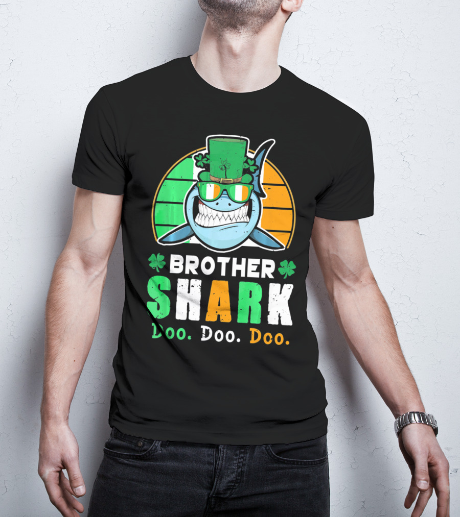 Brother Shark Doo Doo Doo Irish Ireland St Patricks T-Shirt