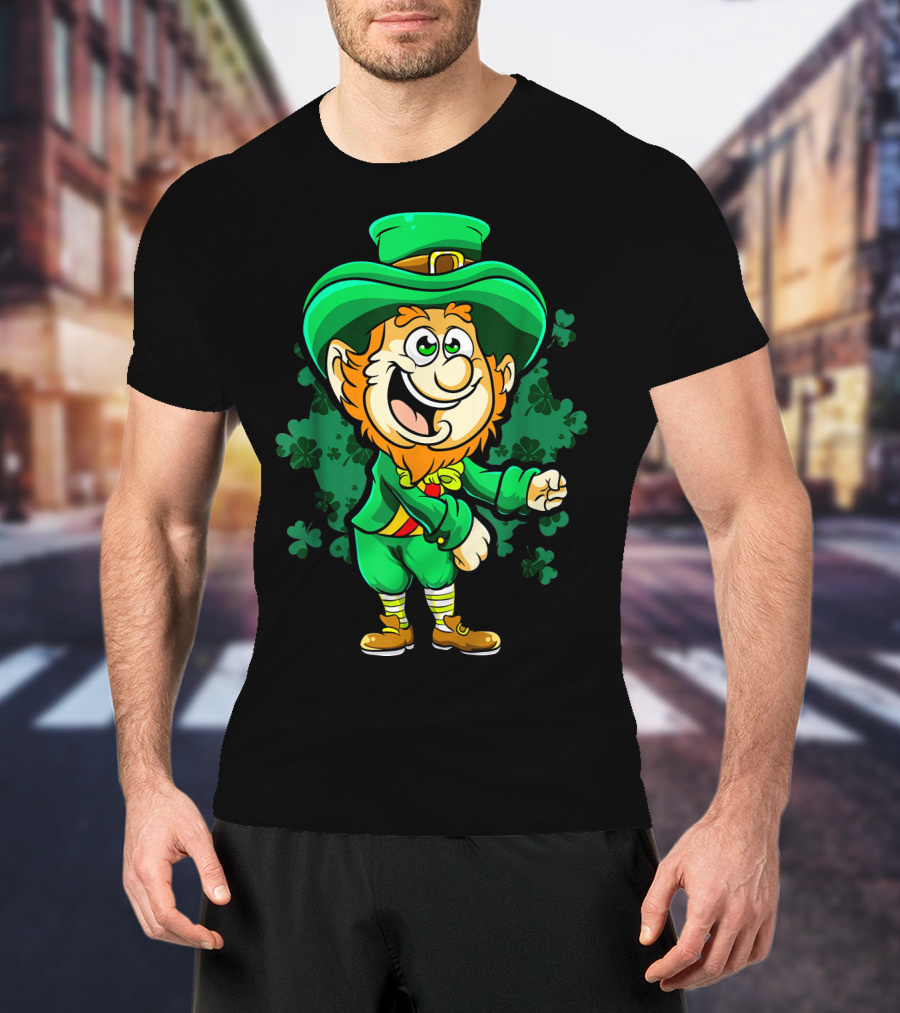 Leprechaun Floss Dance With Shamrocks For St Patricks Day T-Shirt