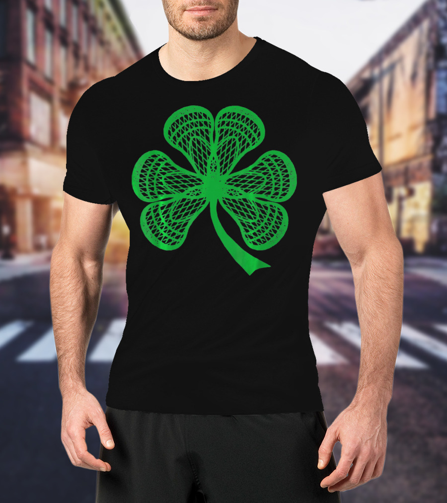 Shamrock Lacrosse Lucky Green Clover T-Shirt
