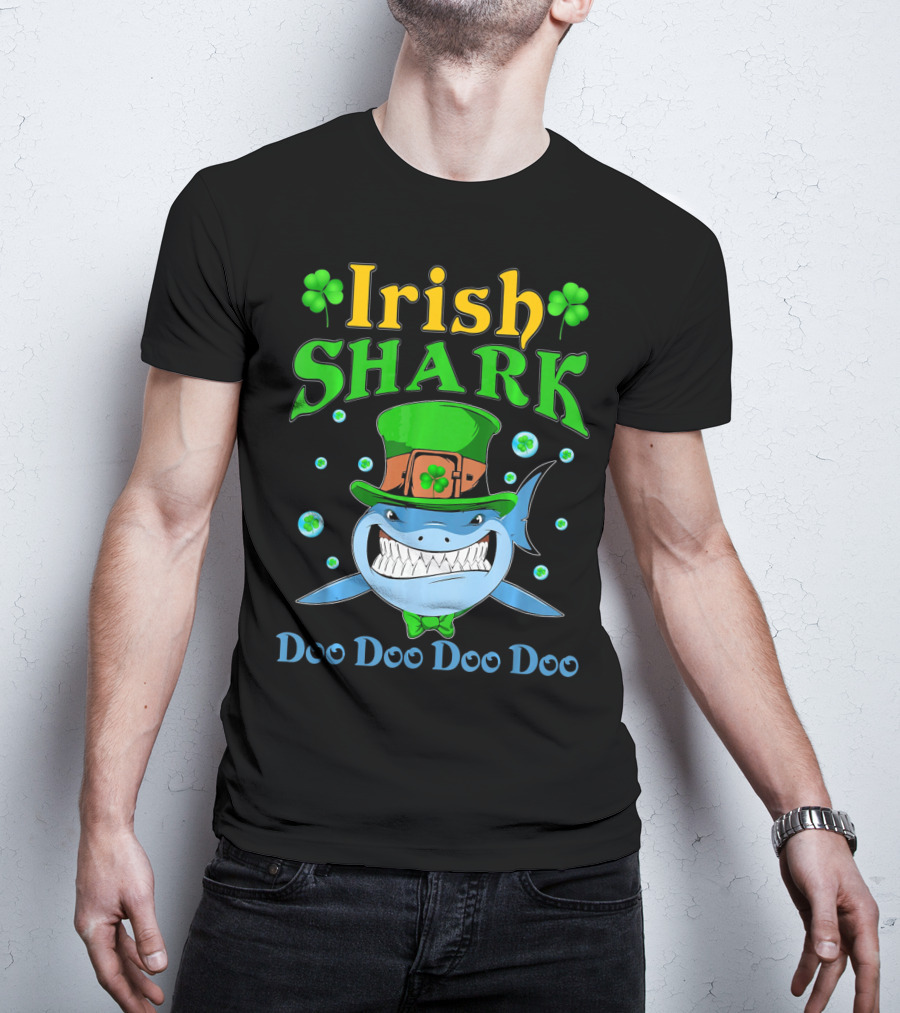 Irish Shark St Patricks Day Doo Doo Doo Doo T-Shirt