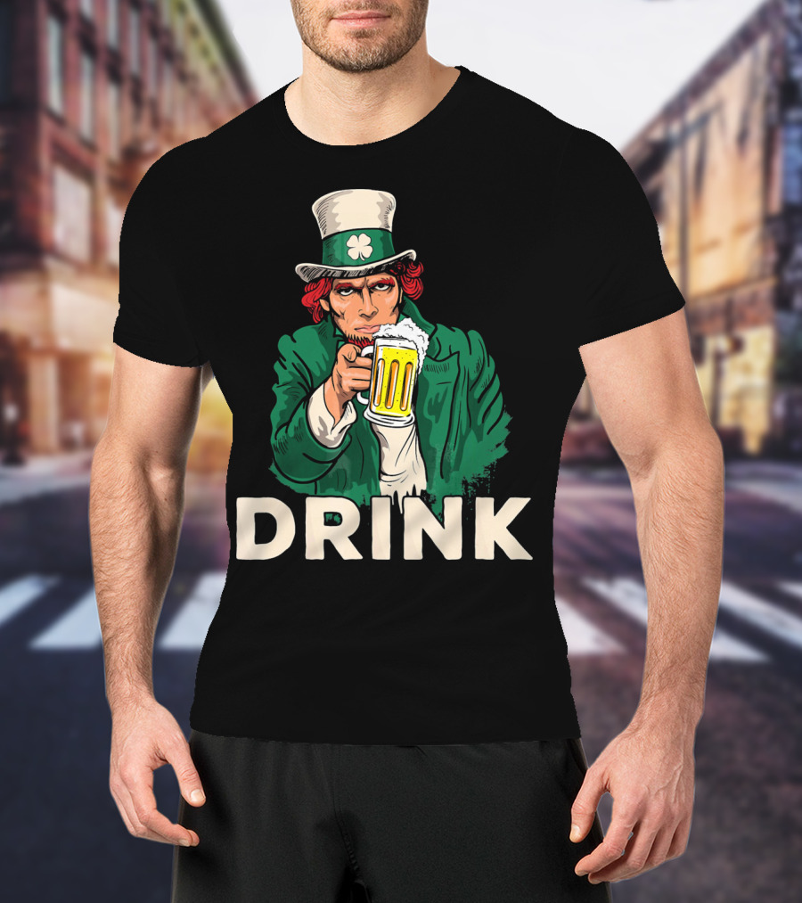 Drink Beer Funny Irish St. Patrick's Day T-Shirt