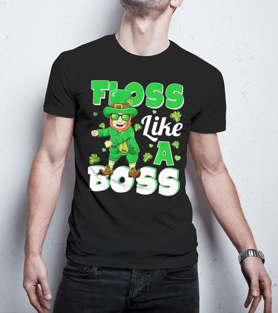 Floss Like A Boss St Patricks Day Leprechaun Dance T-Shirt