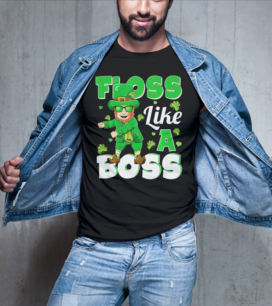 Floss Like A Boss St Patricks Day Leprechaun Dance T-Shirt