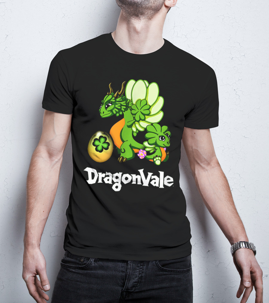 DragonVale Clover Dragon With Shamrock Egg T-Shirt