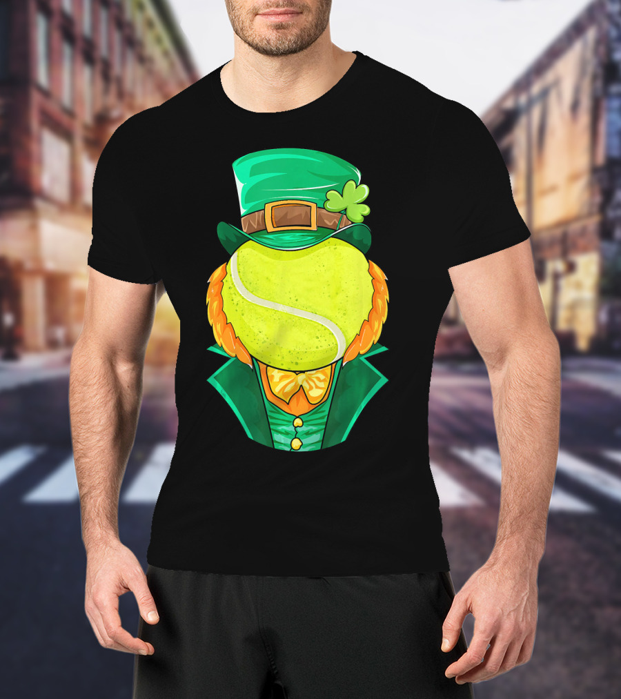 Leprechaun Tennis Ball Head St Patrick's Day Fun T-Shirt