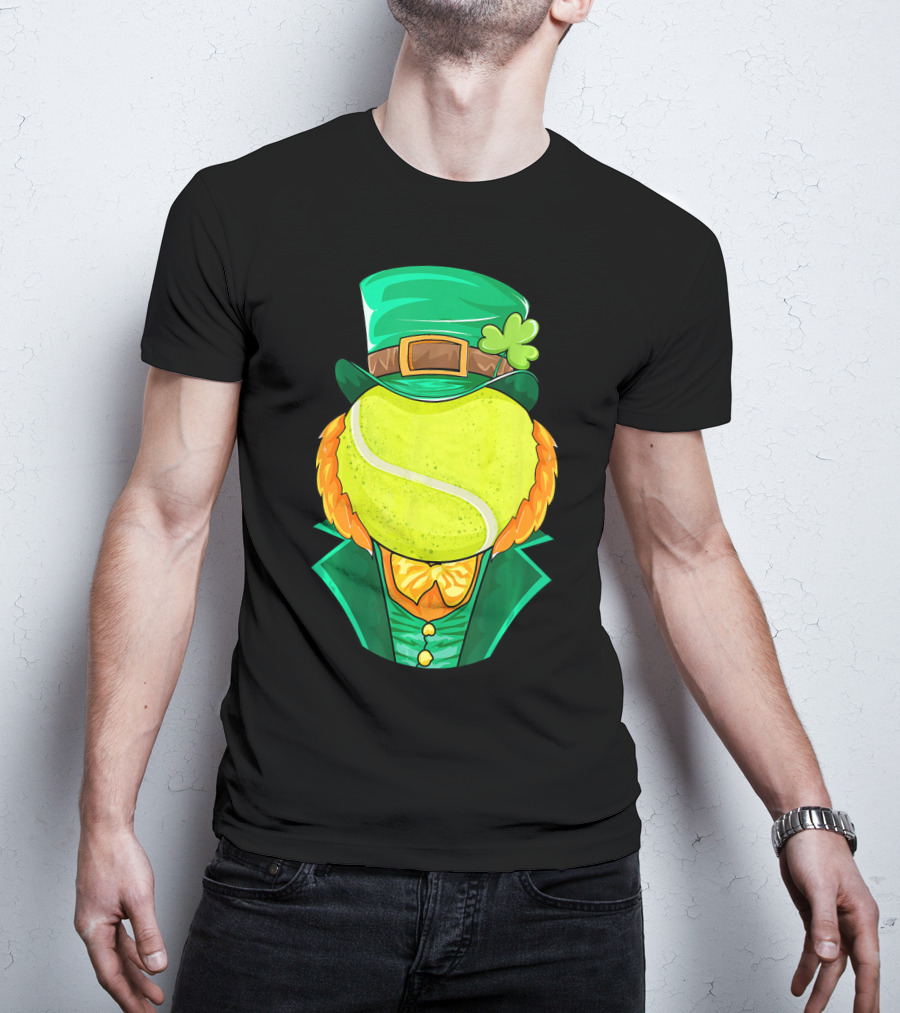 Leprechaun Tennis Ball Head St Patrick's Day Fun T-Shirt