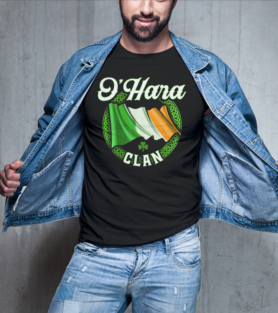 O'Hara Clan Irish Flag Surname Ireland T-Shirt
