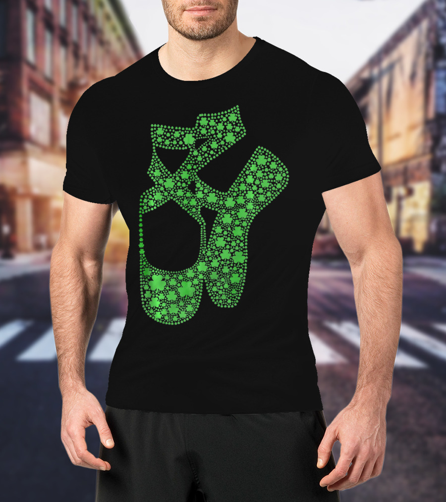 Shamrock Ballet Shoes St. Patricks Day Celebration T-Shirt