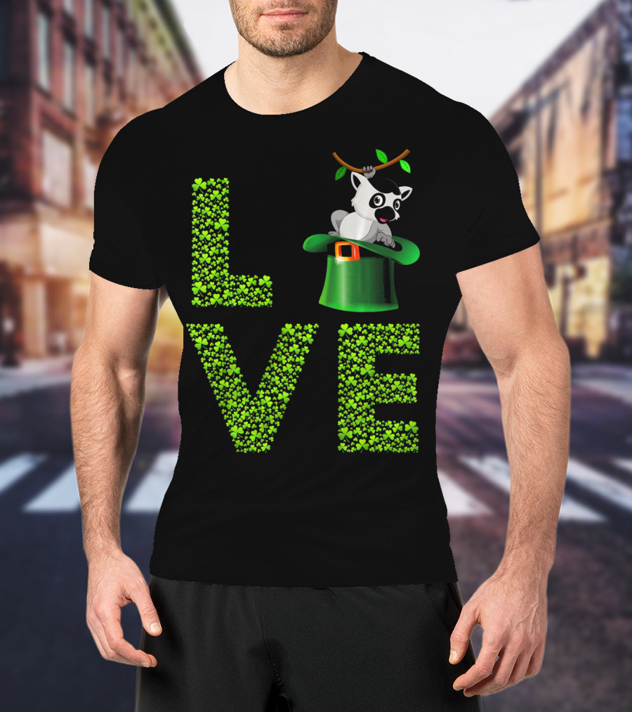 Love Lemur St Patricks Day Shamrock Hat T-Shirt