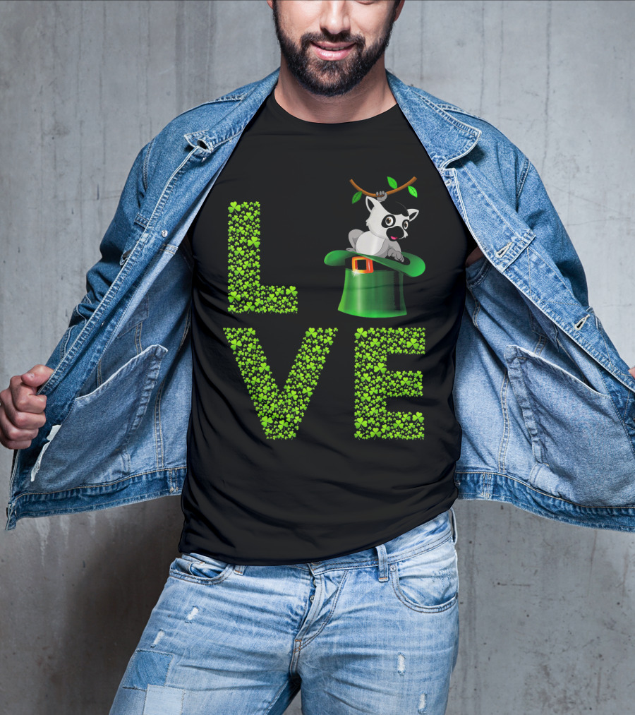 Love Lemur St Patricks Day Shamrock Hat T-Shirt
