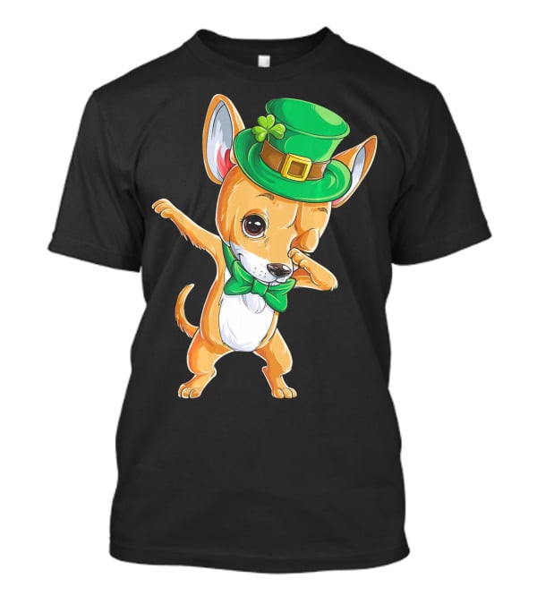 St. Patrick's Day Dabbing Chihuahua Leprechaun Hat T-Shirt
