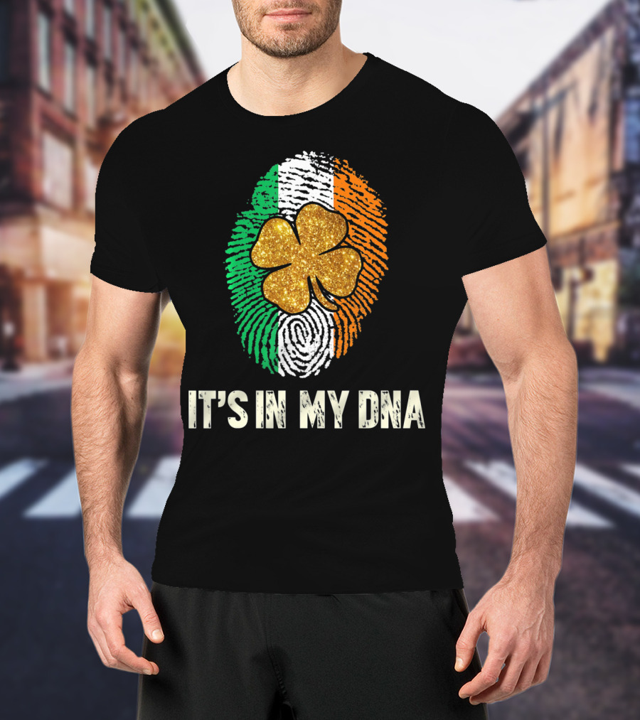 It's In My Irish DNA Fingerprint Shamrock St Patrick's Day T-Shirt