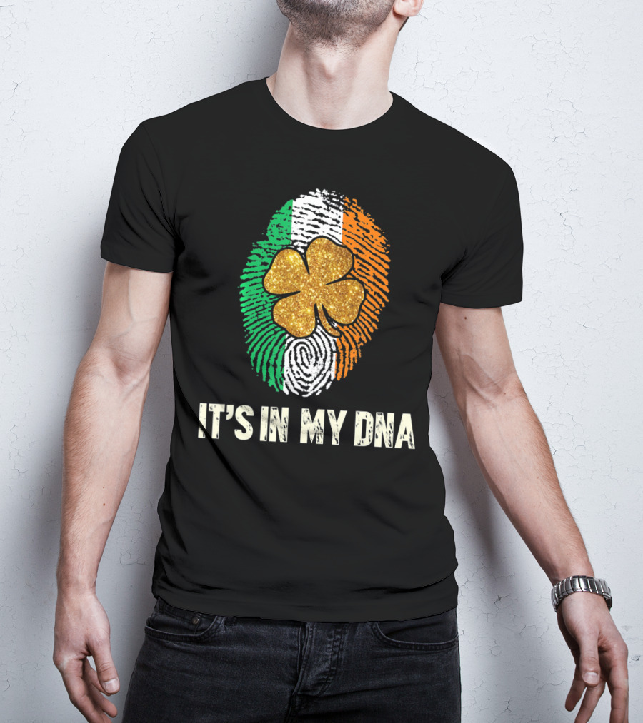 It's In My Irish DNA Fingerprint Shamrock St Patrick's Day T-Shirt