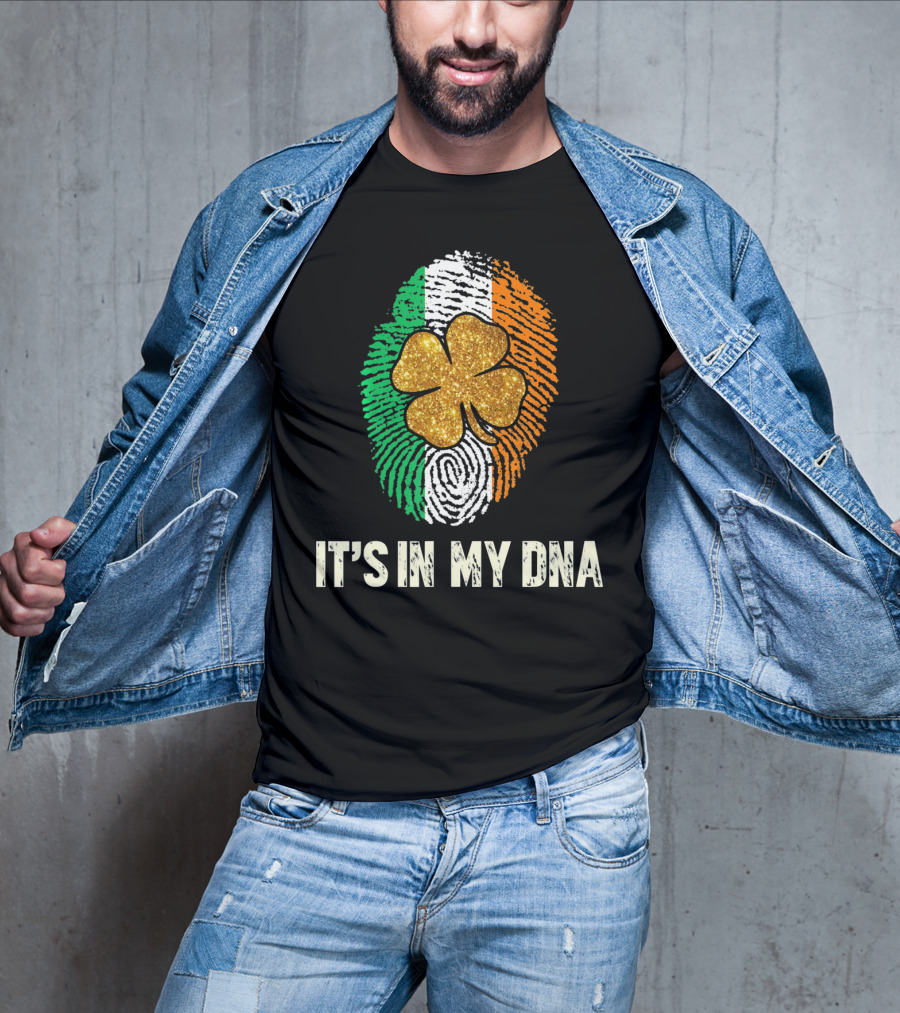 It's In My Irish DNA Fingerprint Shamrock St Patrick's Day T-Shirt