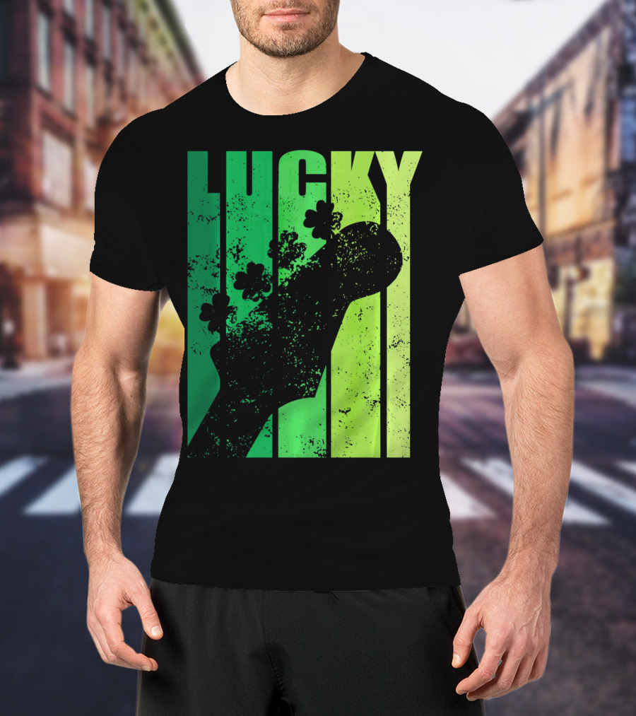 Lucky Irish Shamrock Guitar T-Shirt