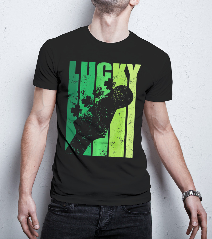Lucky Irish Shamrock Guitar T-Shirt