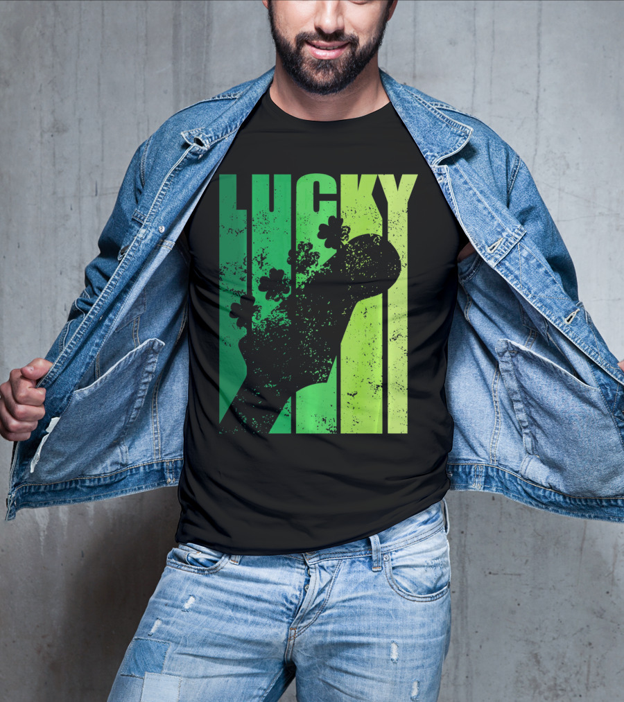 Lucky Irish Shamrock Guitar T-Shirt
